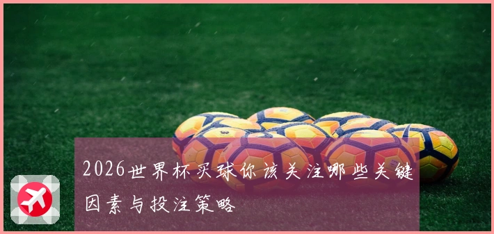 2026世界杯买球你该关注哪些关键因素与投注策略